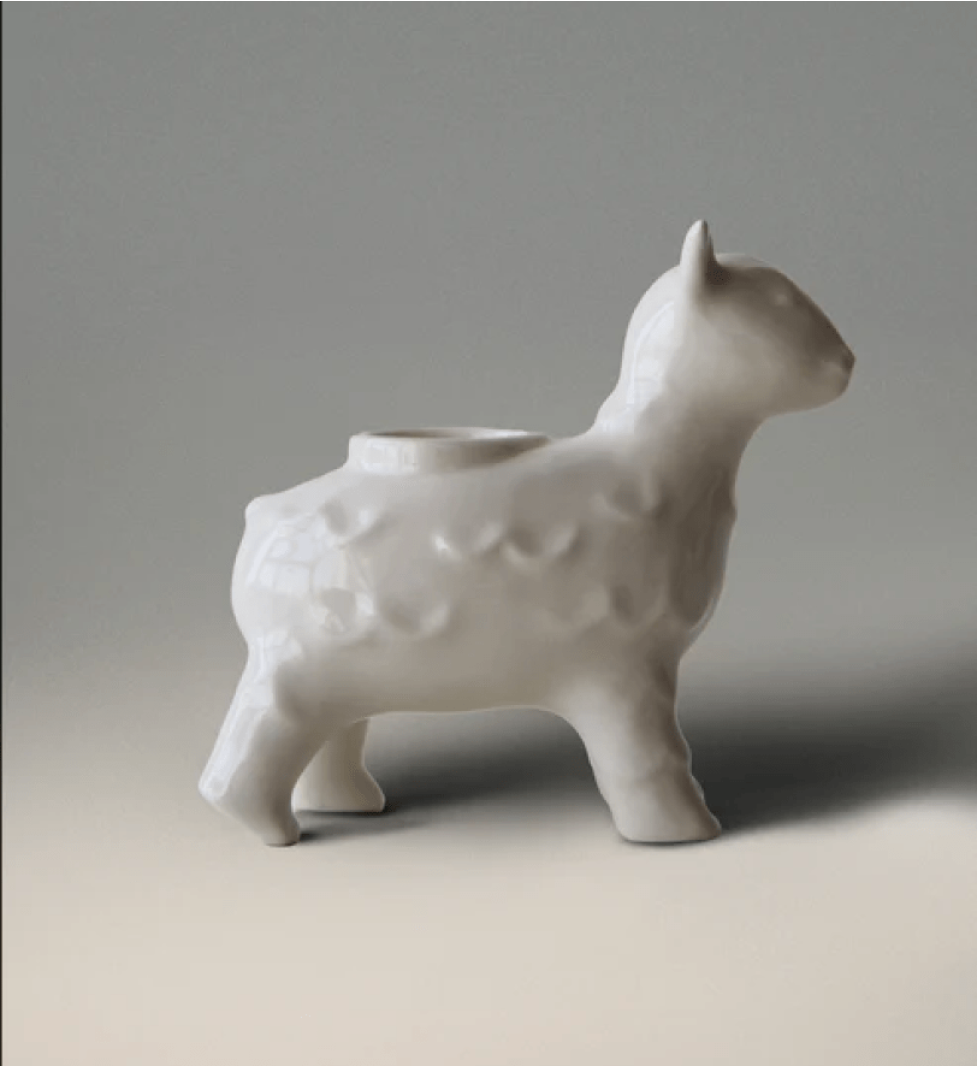 NADRA Candle holder Sheep Feather Mini