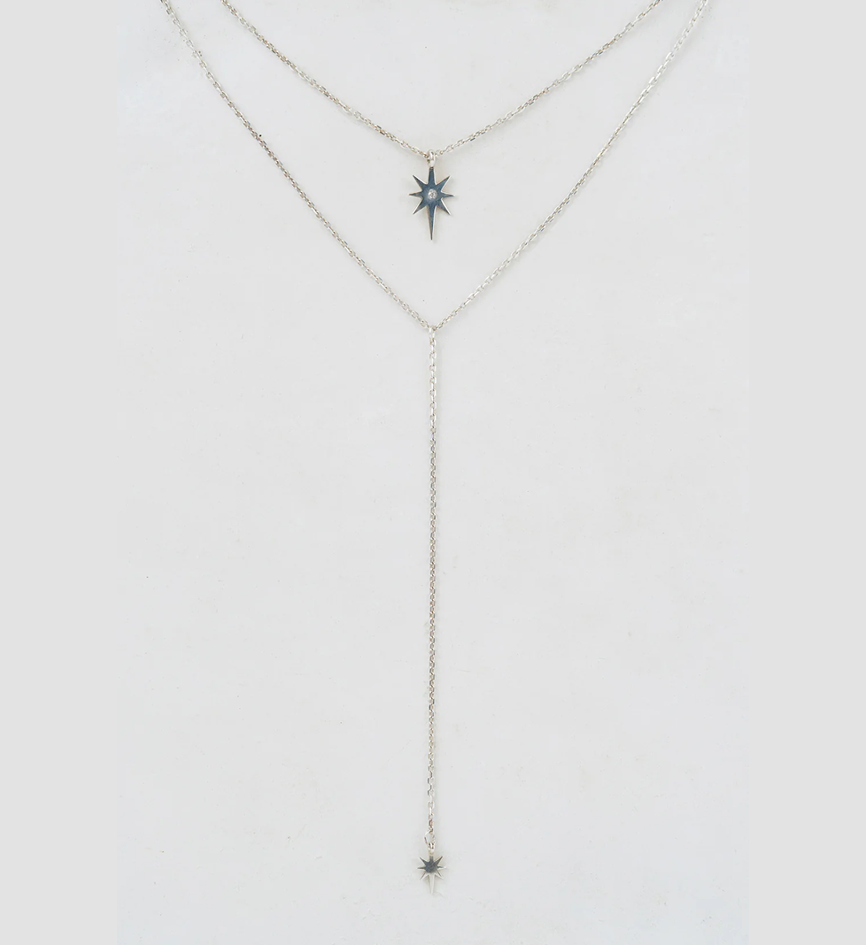 NIGRAMADRAMY pendant with stars “Timeless” (silver)