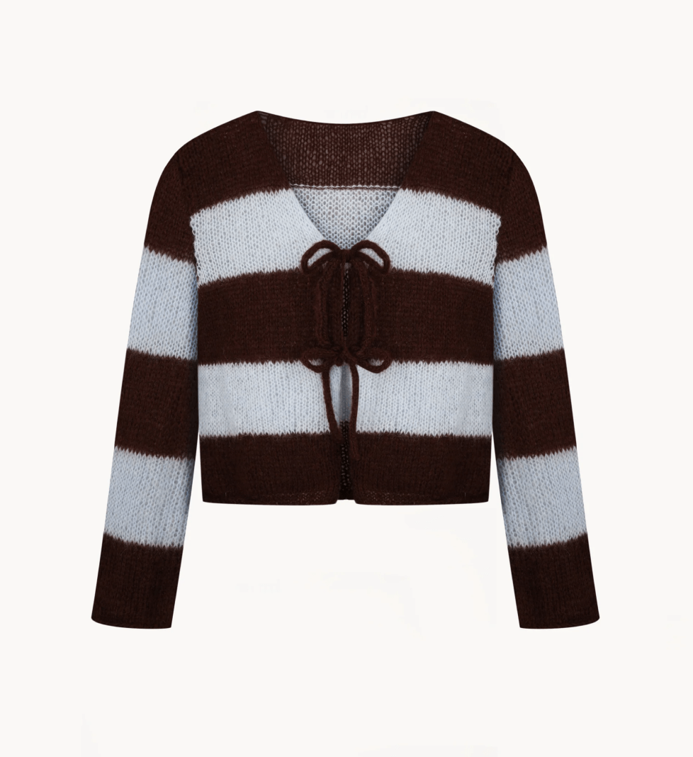 NYNI Cardigan Cloud blue brown