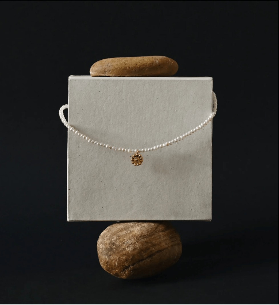 NYNI Choker with river pearls Kvitka golden