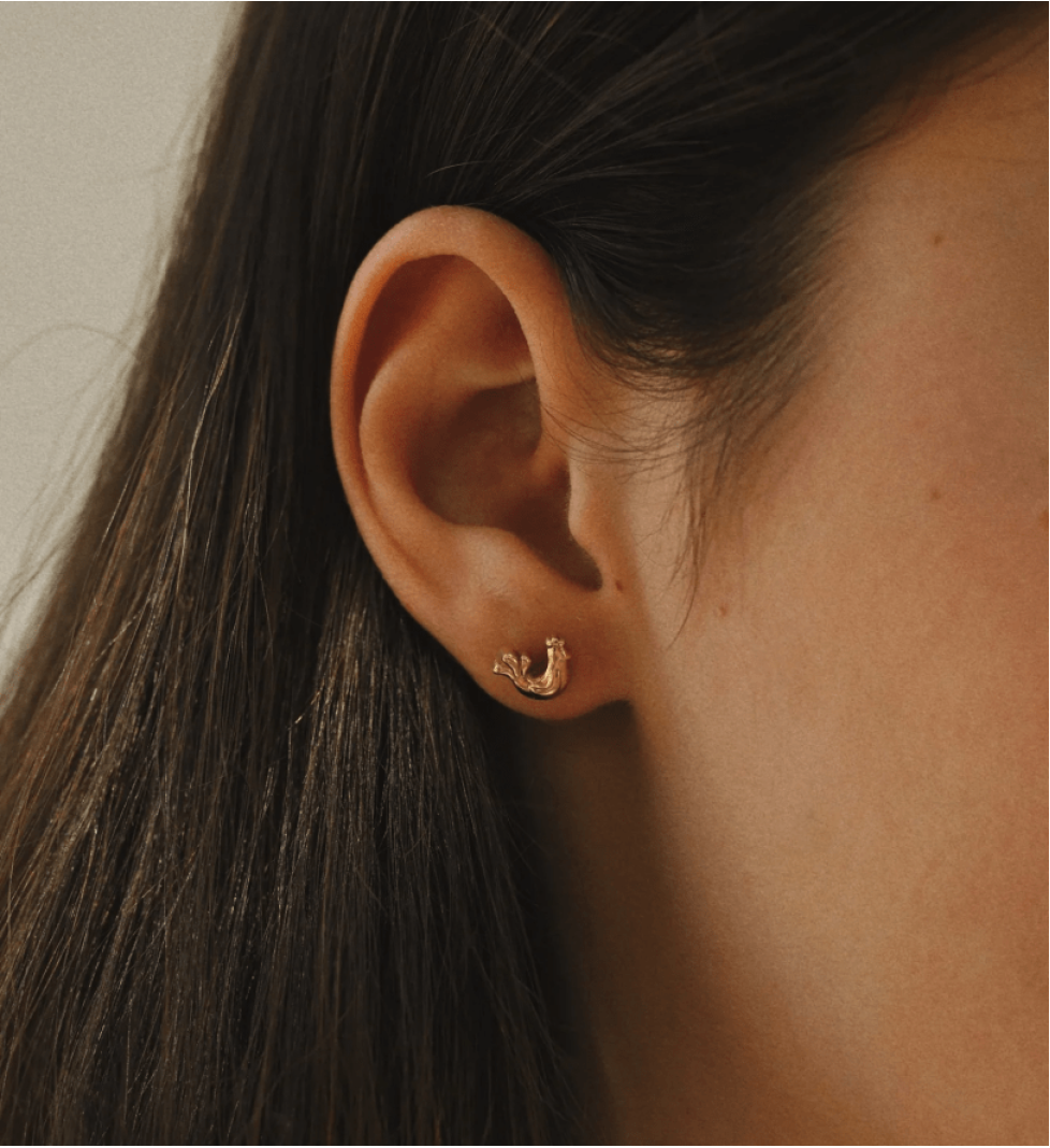 NYNI Earrings Ptashka mini golden
