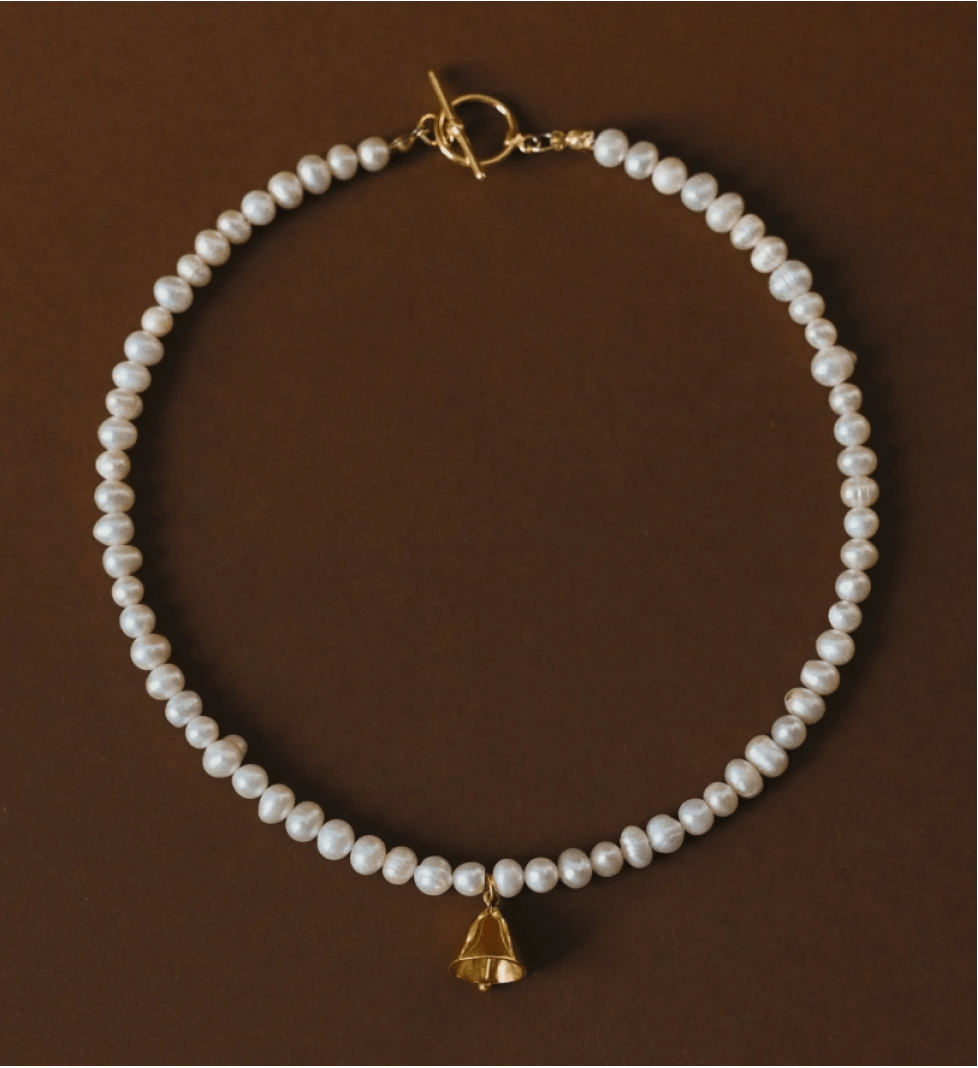 NYNI Necklace with river pearls Dzvin golden
