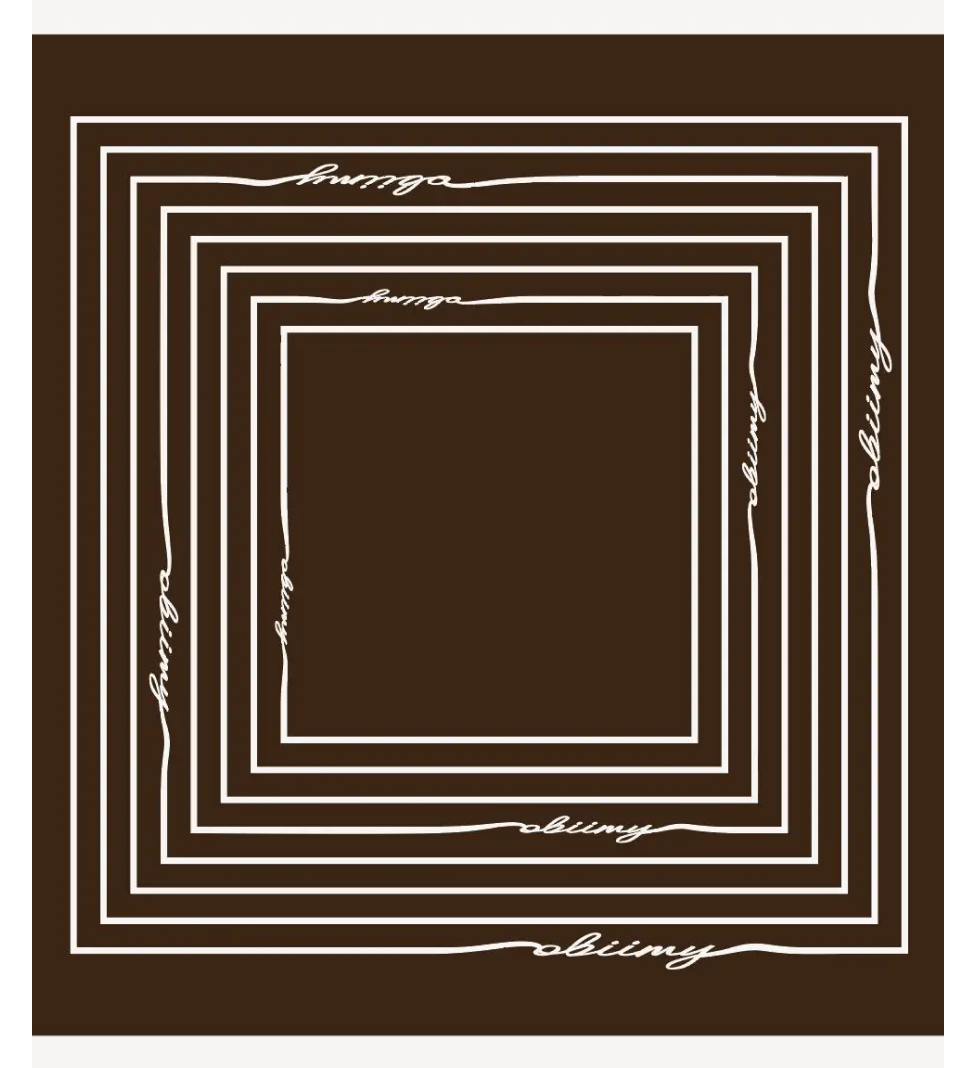 OBIIMY premium silk scarf Morning coffee