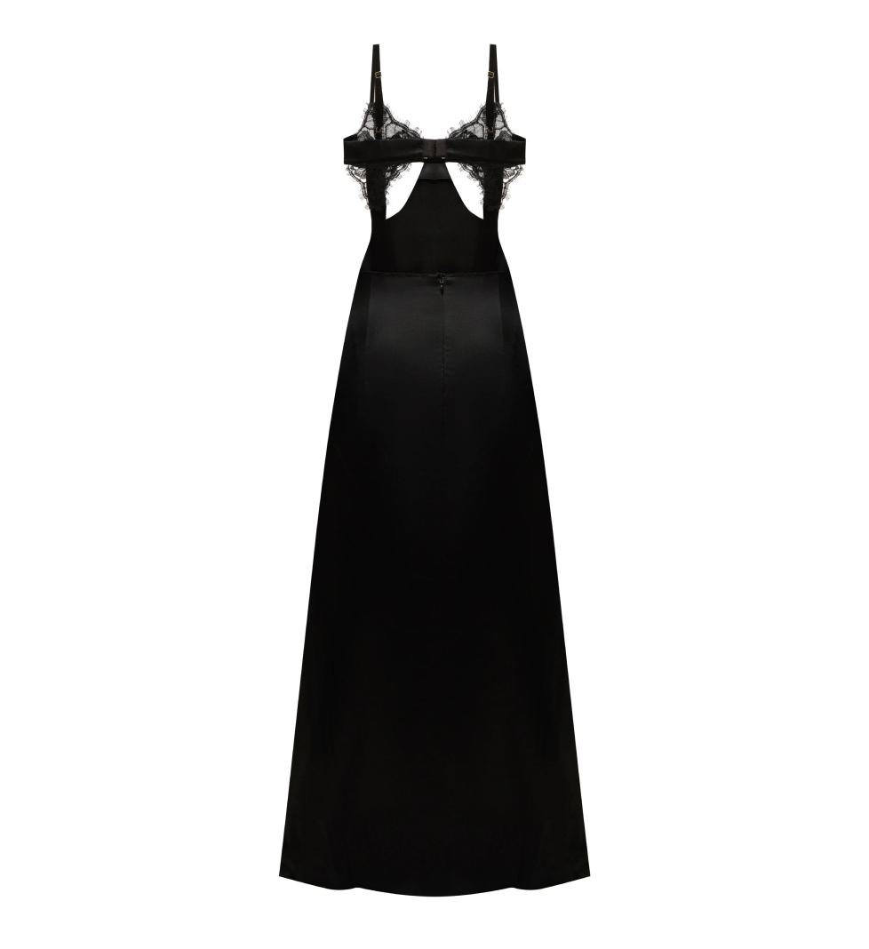 PeachPeach Nightfall slip dress Black