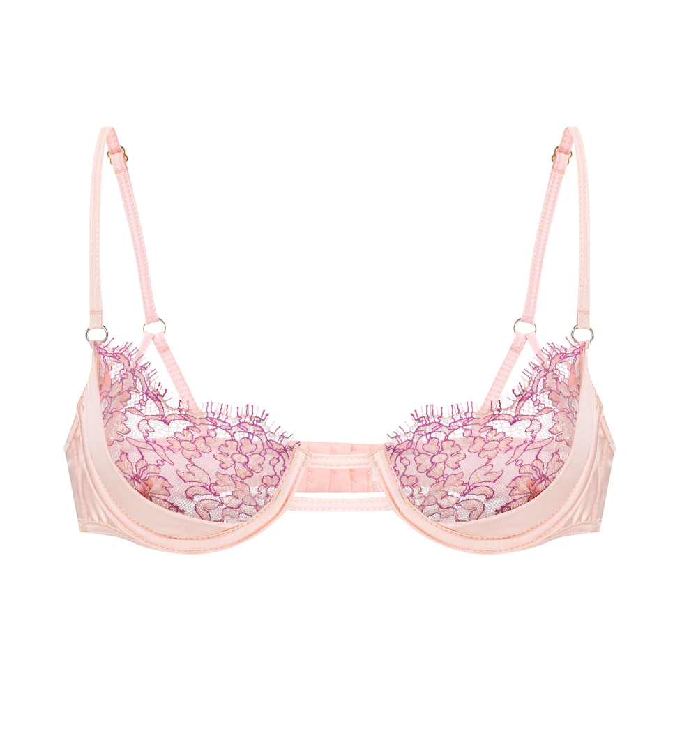 PeachPeach Passion Lace and Silk Balconette Peach