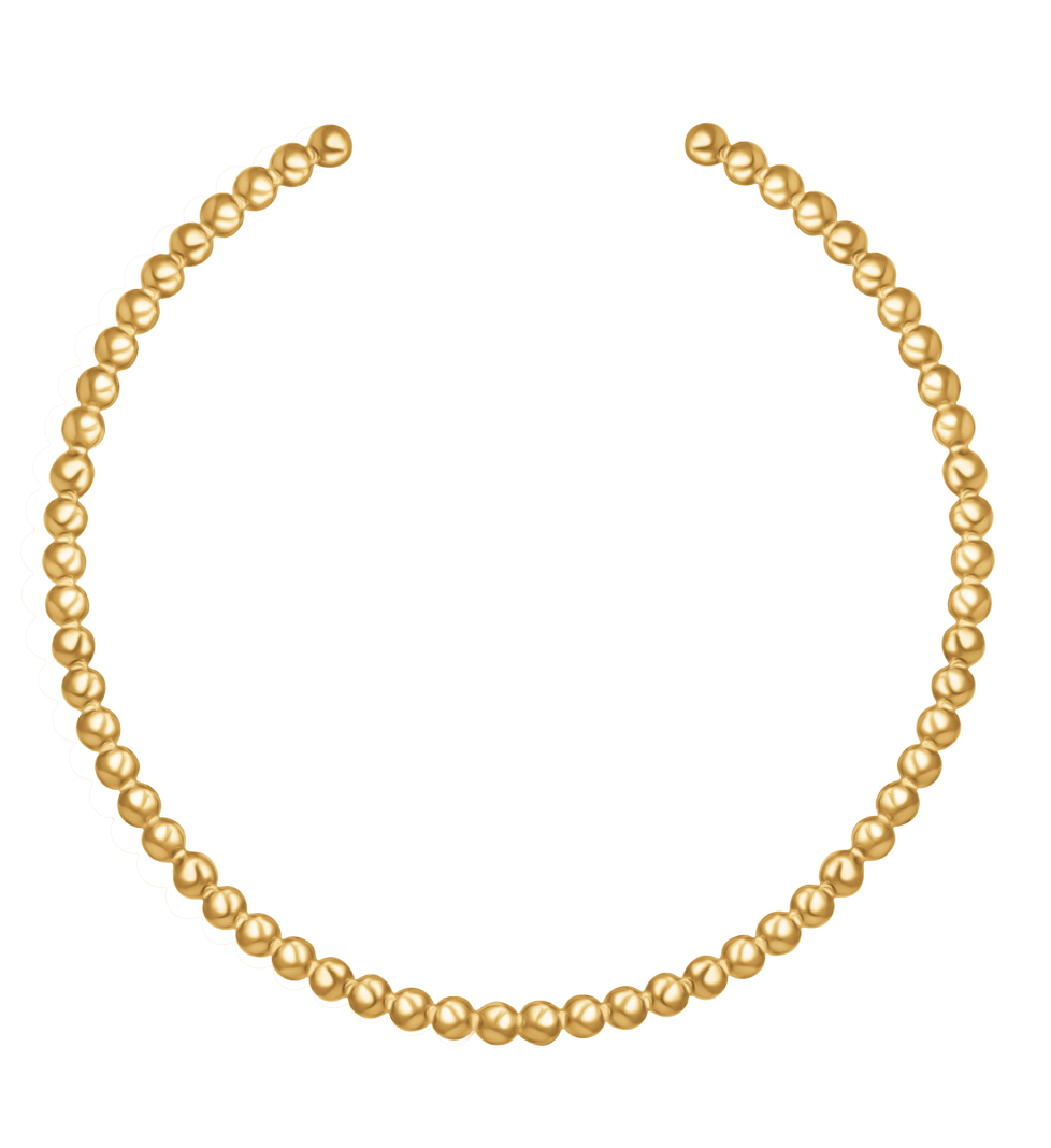 RIMMART Necklace Puffy Gold