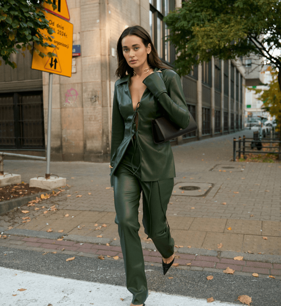 ROSCA Leather pants Khaki