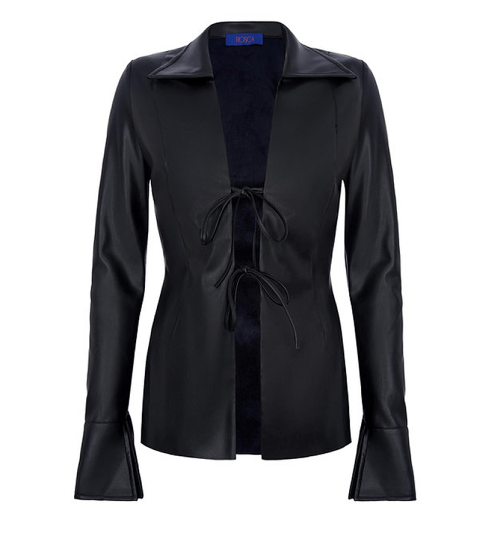 ROSCA Black leather shirt