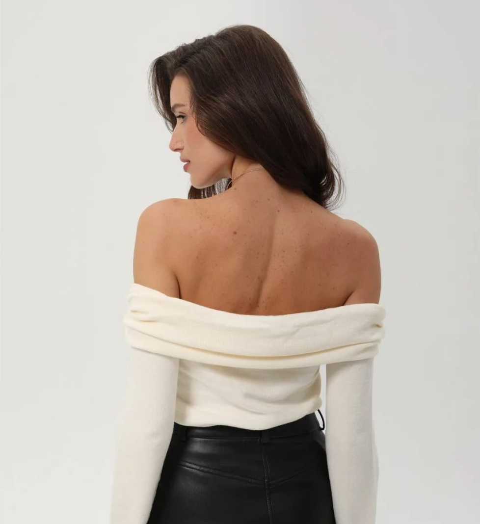 The7thHeaven All Eyes on You knitwear in milk
