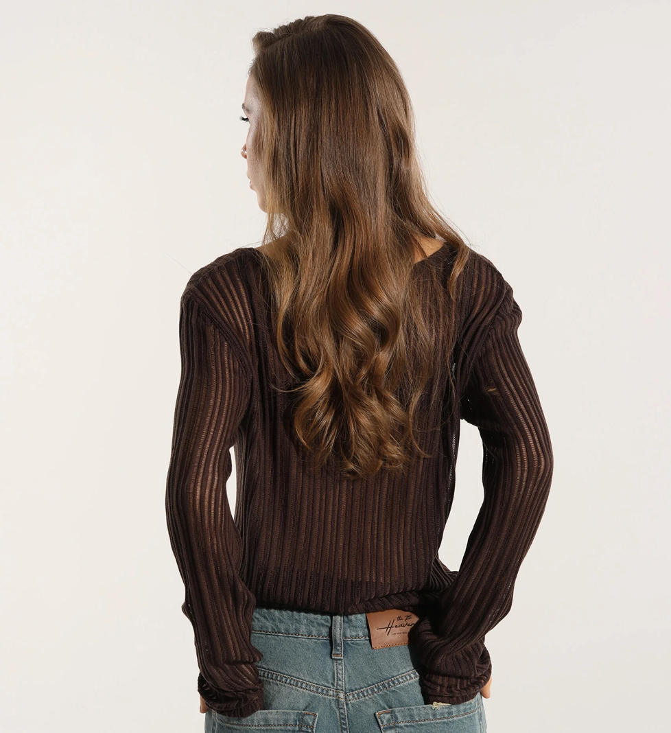 The7thHeaven Viscose long sleeves in chocolate