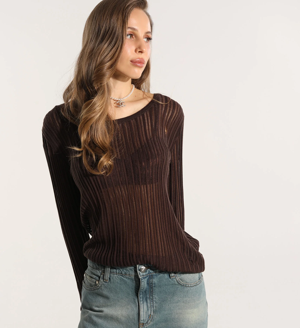 The7thHeaven Viscose long sleeves in chocolate