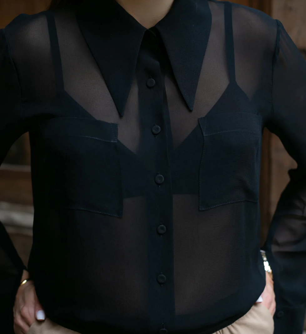 The Law of Love “Elegance” Silk Shirt black