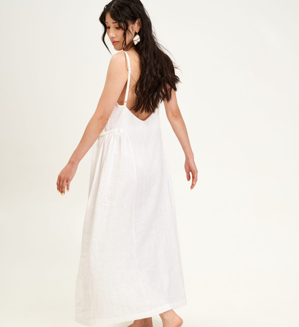 THINK TWICE “Whisper” dress white