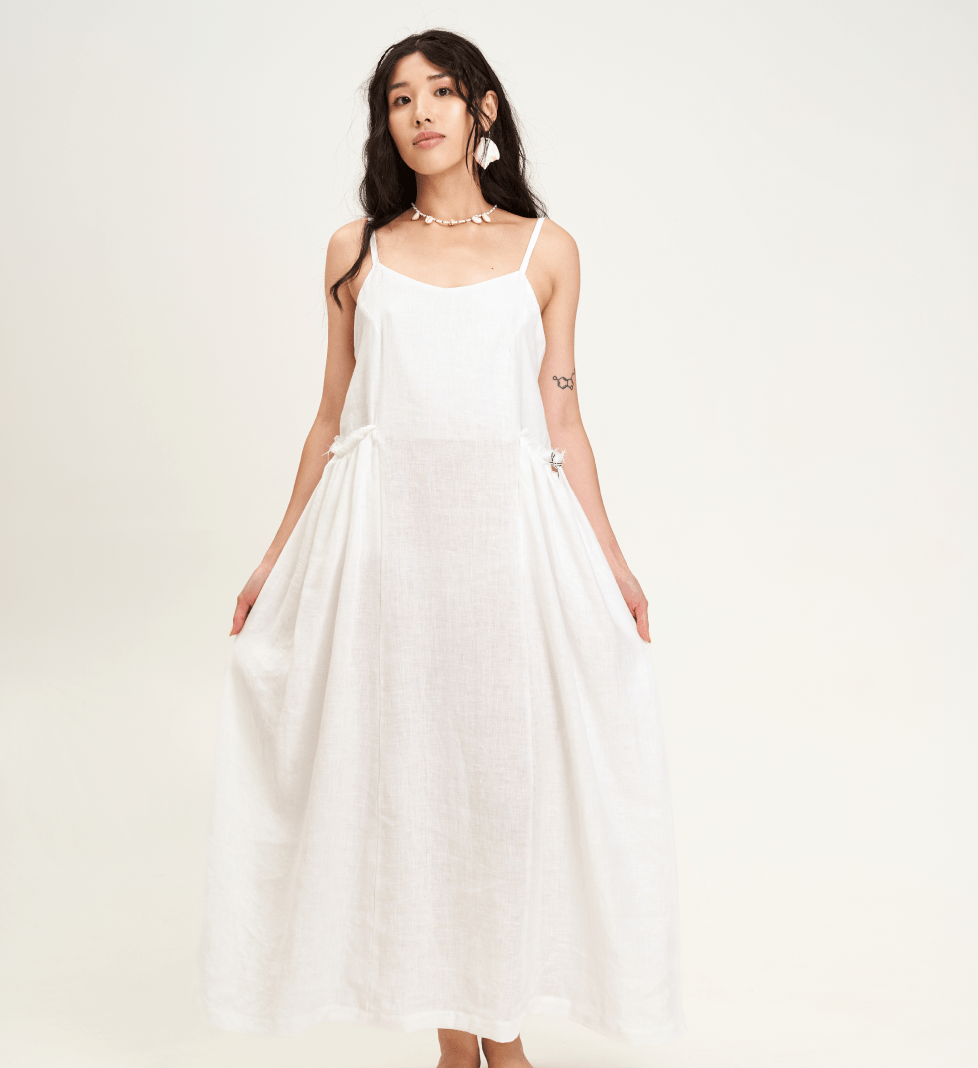THINK TWICE “Whisper” dress white