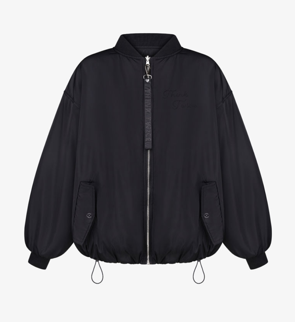 THINK TWICE Bomber double-sided black