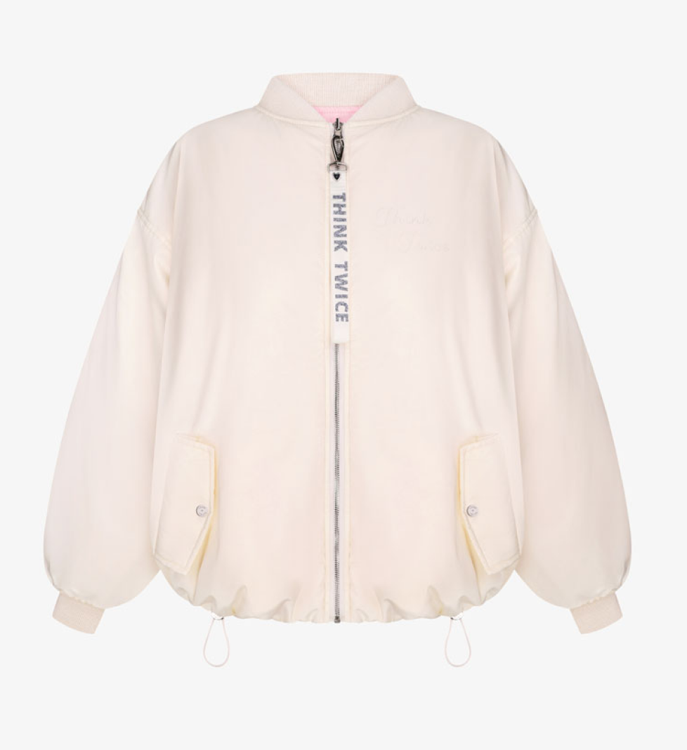 THINK TWICE Bomber double-sided milk pink