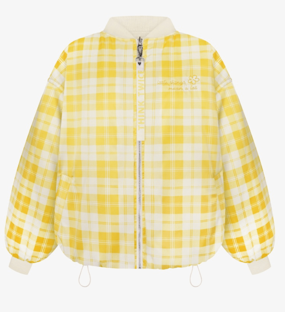 THINK TWICE Bomber double-sided milk yellow