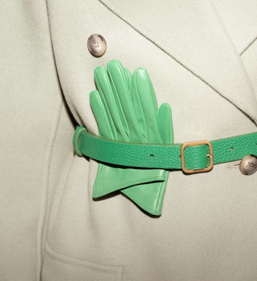 TO BE ACCESSORIES Creative gloves grass green