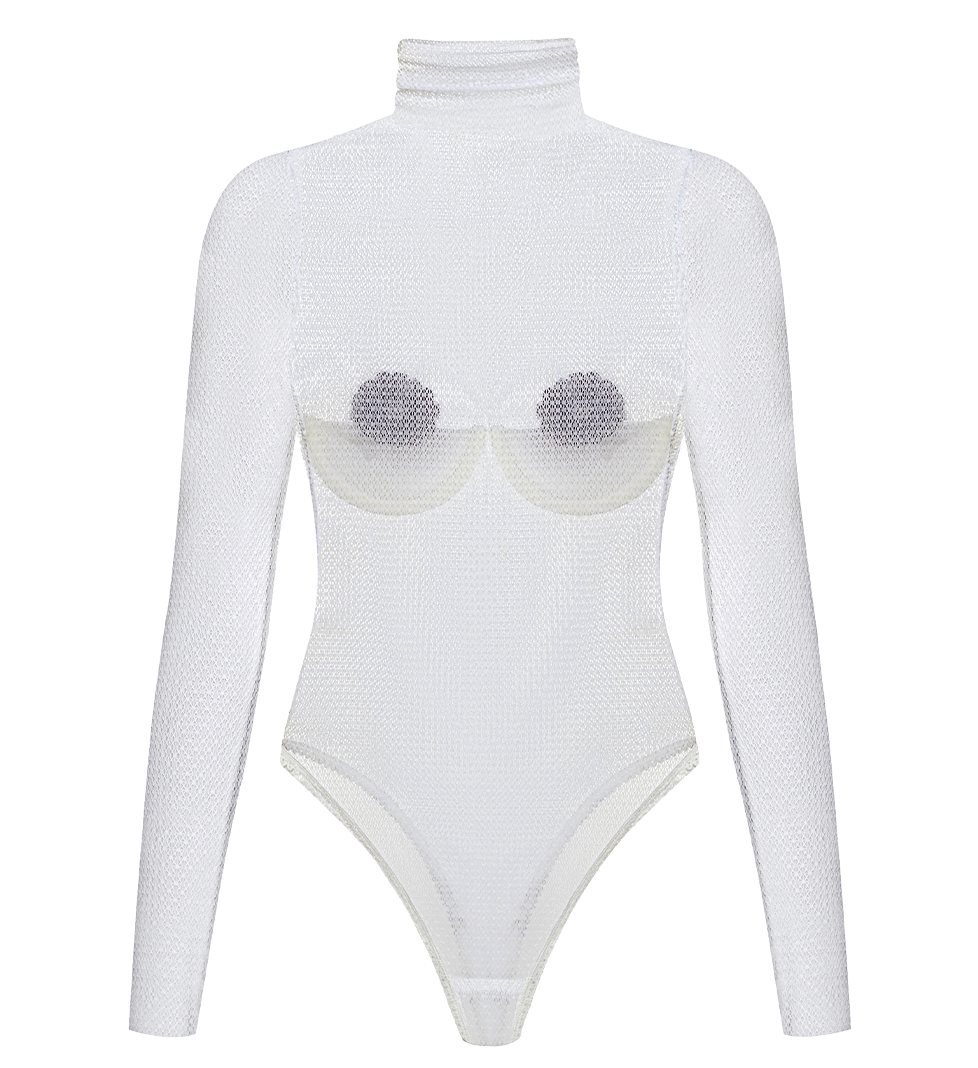 TONiA Tight-fitting bodysuit milk