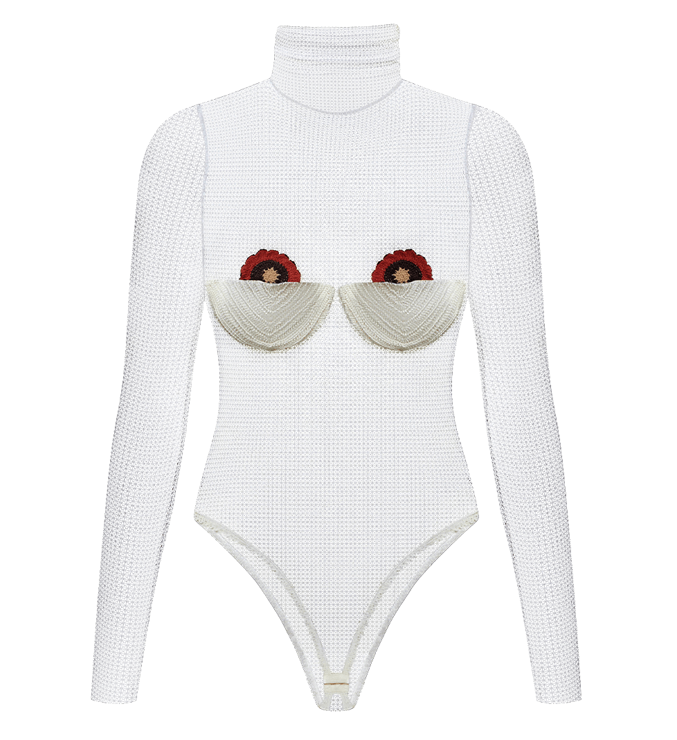 TONiA Tight-fitting bodysuit milk