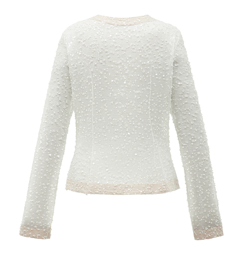 TONiA Beaded cardigan milk