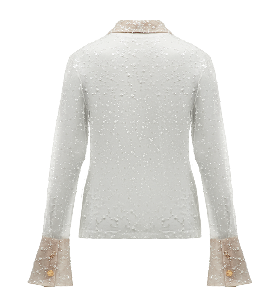 TONiA Beaded shirt milk