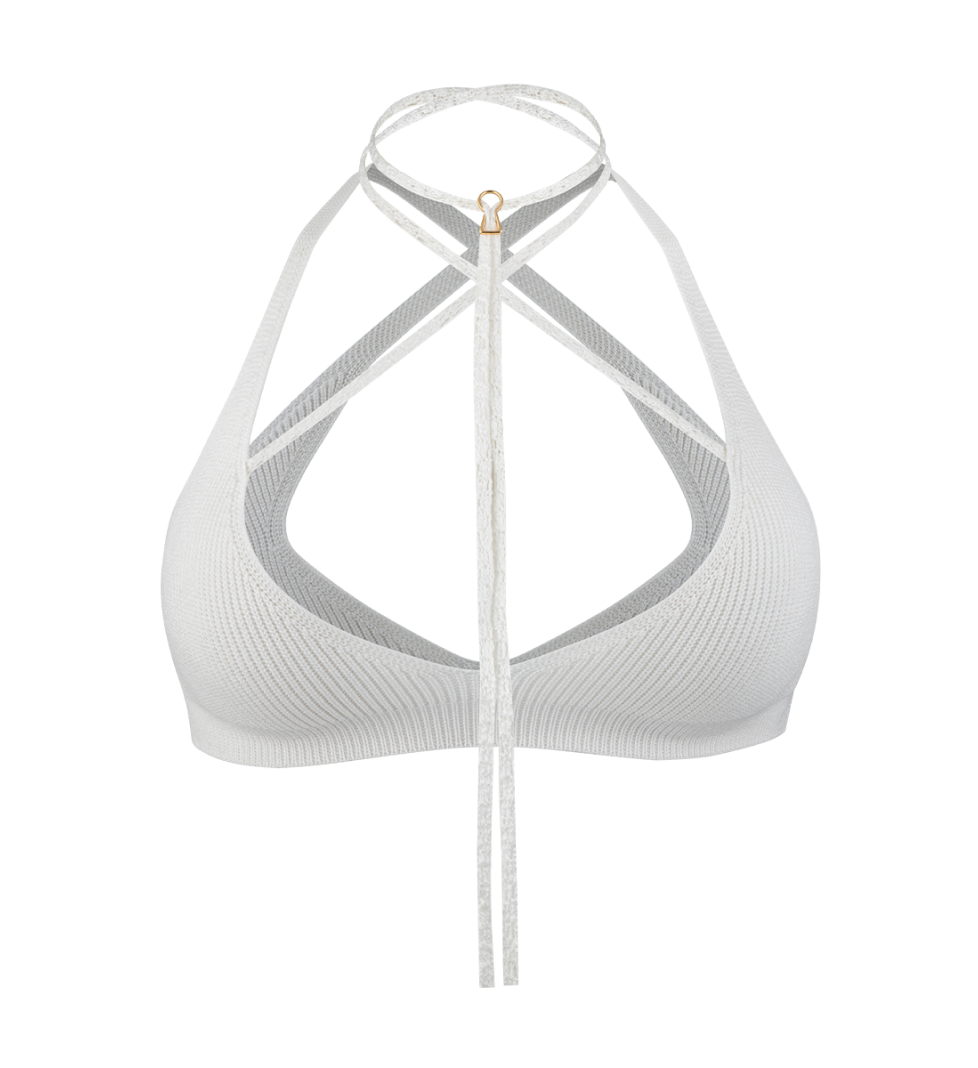 TONiA Knitted push-up top milk