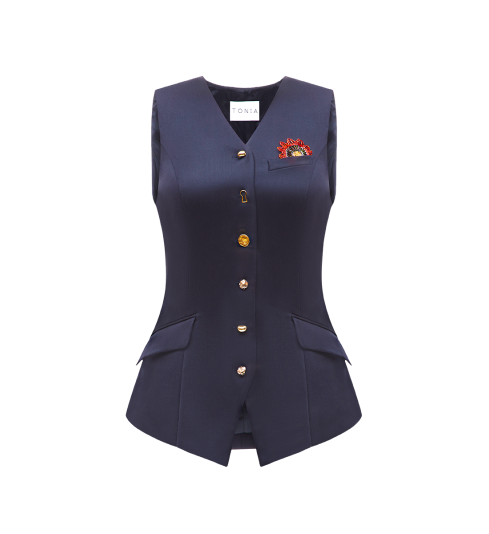 TONiA NEW LOOK VEST in blue
