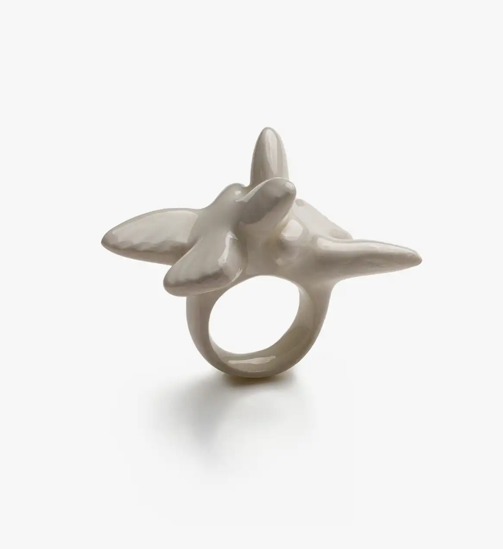 TSVITE TEREN MYRNI Ring with two birds