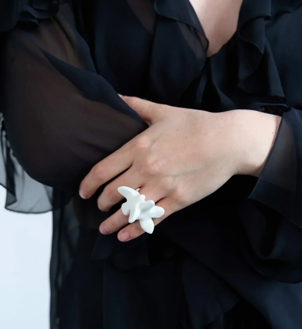 TSVITE TEREN MYRNI Ring with two birds