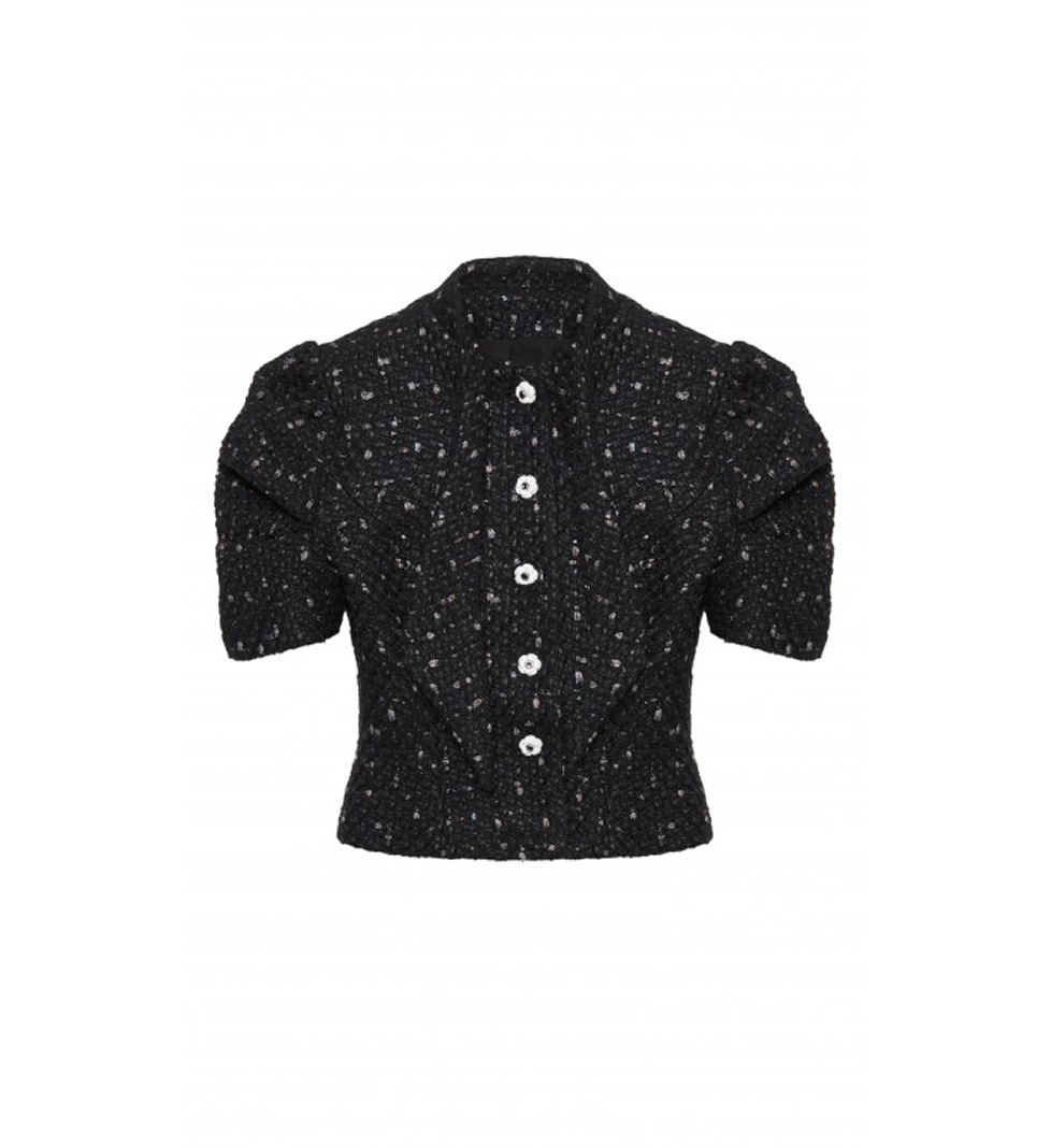 Wild Hearts cropped tweed blazer Black