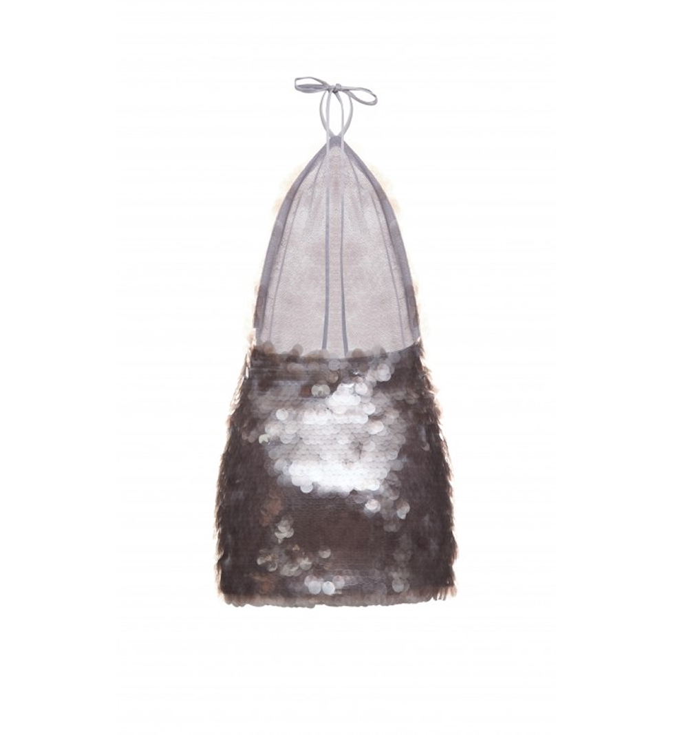 Wild Hearts sequin dress with open back Metallic