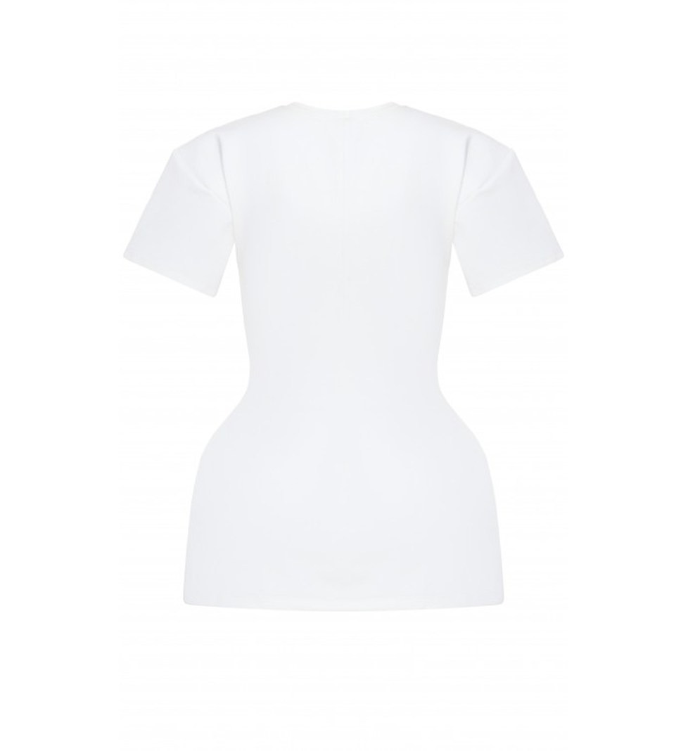 Wild Hearts T-shirt dress with shoulders Milk