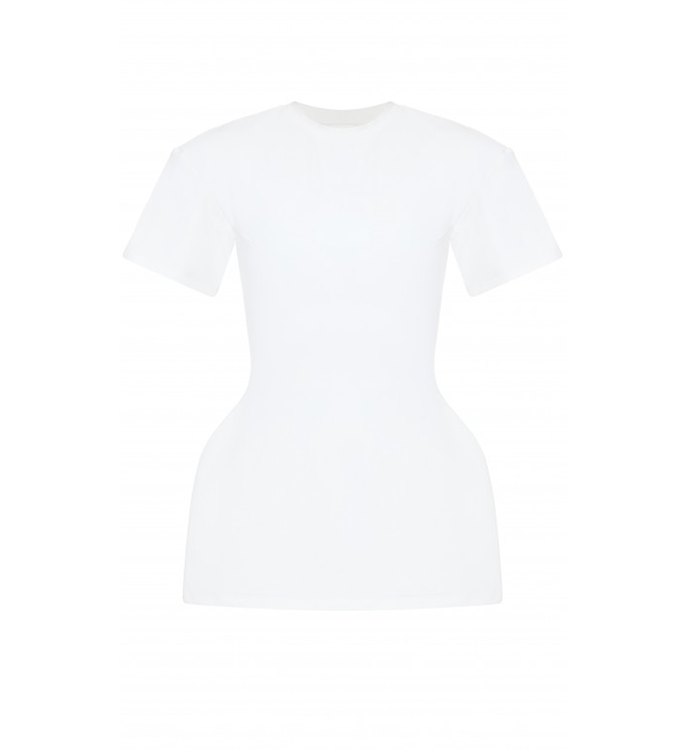 Wild Hearts T-shirt dress with shoulders Milk