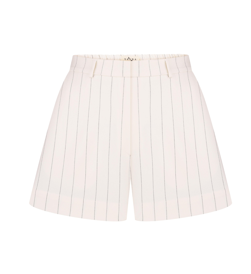 YASNA Striped shorts White