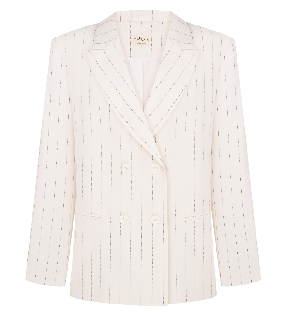YASNA Striped jacket white