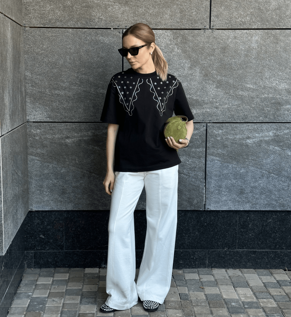 ZIGZAG collar T-shirt