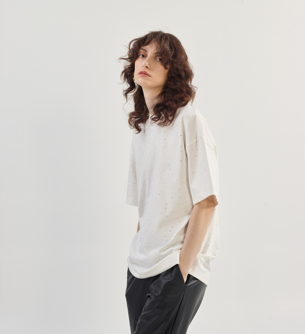 ZIGZAG T-shirt scattered milk