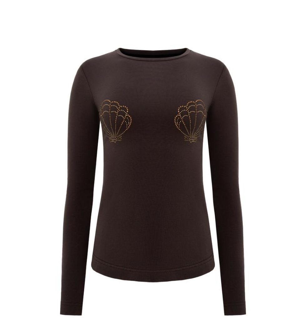 ZIGZAG Longsleeve fitted Shells chocolate