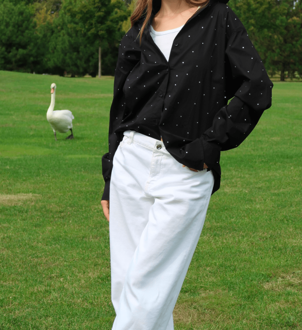 ZIGZAG shirt in scattered black